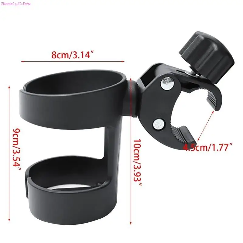 D0JC Large Adjustable Drink Holder fits Most Cup Water Bottle 360 Degrees Rotation