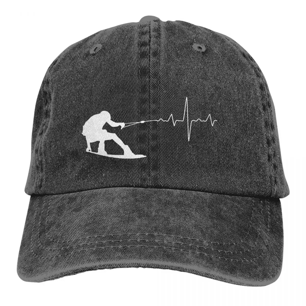 Heartbeat Water Ski Waterboard Baseball Cap Men Hats Women Visor Protection Snapback Water Sports Caps