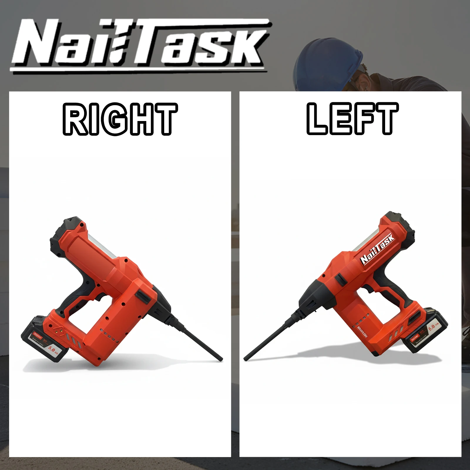 Chiodatrice isolante senza spazzole a batteria NailTask compatibile con batteria Makita (senza batteria) per parete isolante in lana di roccia