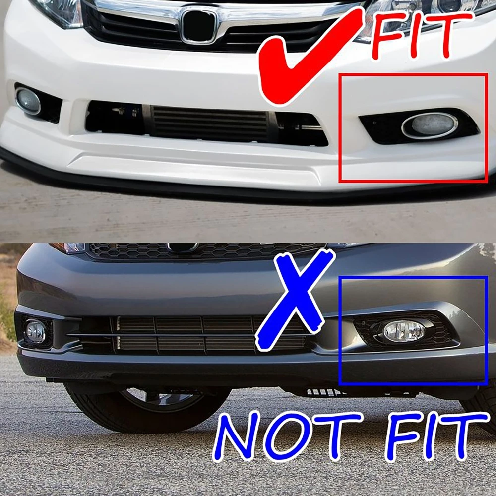 المصد الأمامي LED مجموعة مصابيح الضباب مع مفتاح + سلك تسخير + الحافة لهوندا سيفيك سيدان 2012-2013 مصباح قيادة أبيض