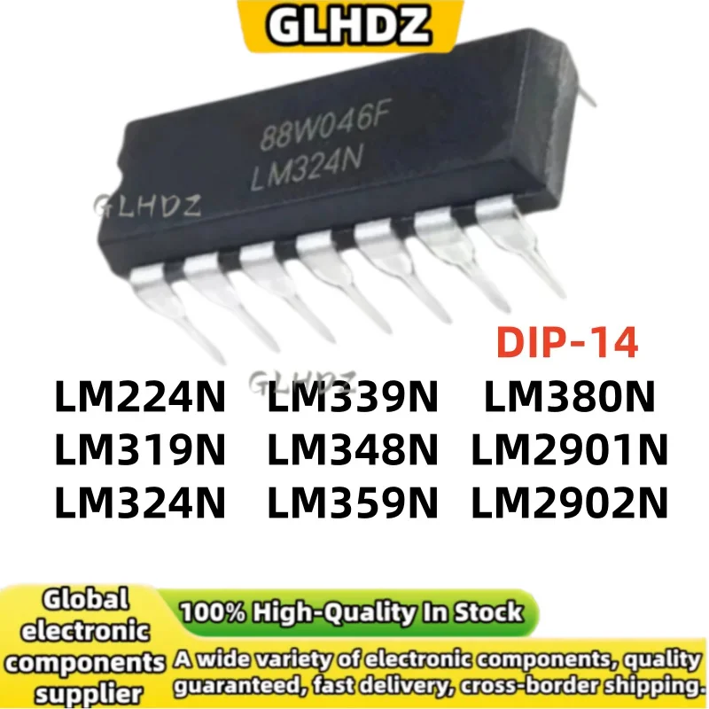 DIP-14 10PCS/LOT LM224N LM319N LM324N LM339N LM348N LM359N LM380N LM2901N LM2902N in Stock