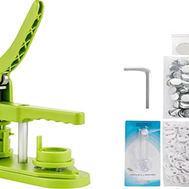 44mm 58mm Pin Badge Making And Button Maker Automatic Magnet And Button Making Machine.