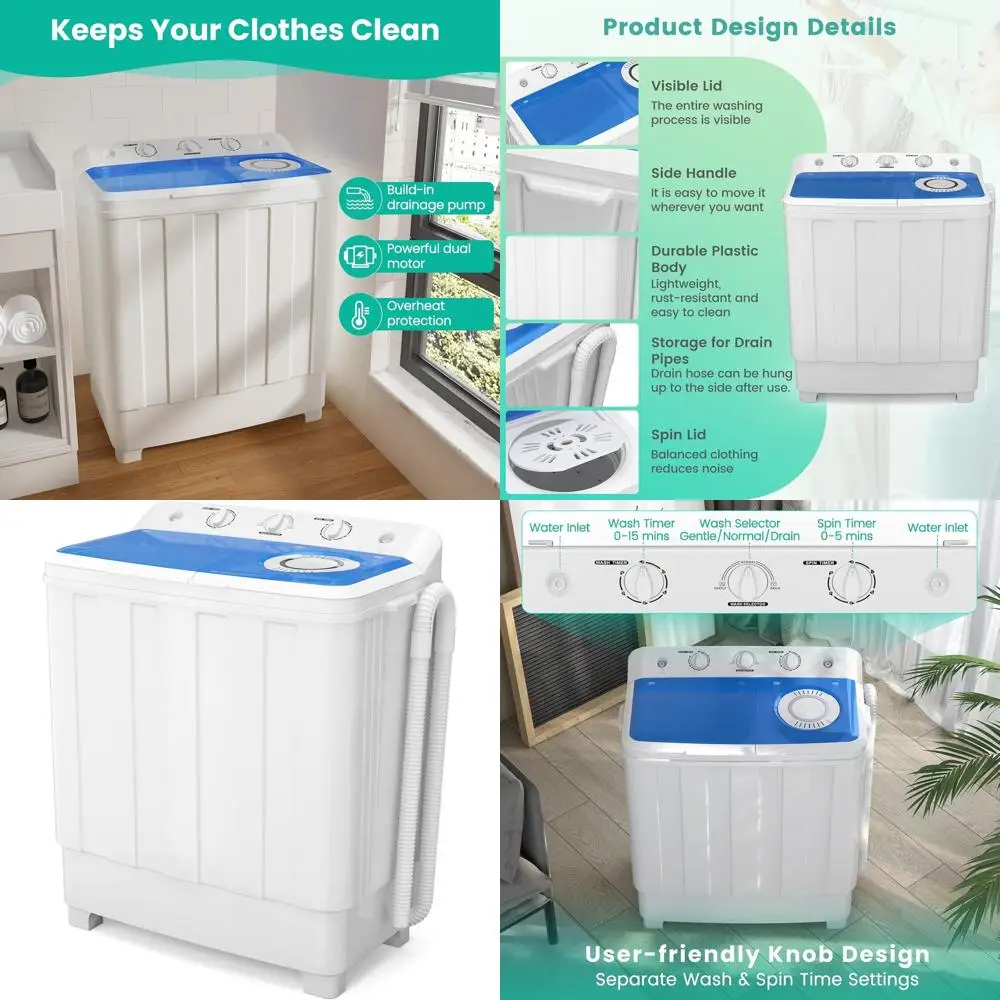 

Компактная стиральная машина на 18 фунтов и сушилка на 10 фунтов, идеально подходят для автодомов и небольших помещений