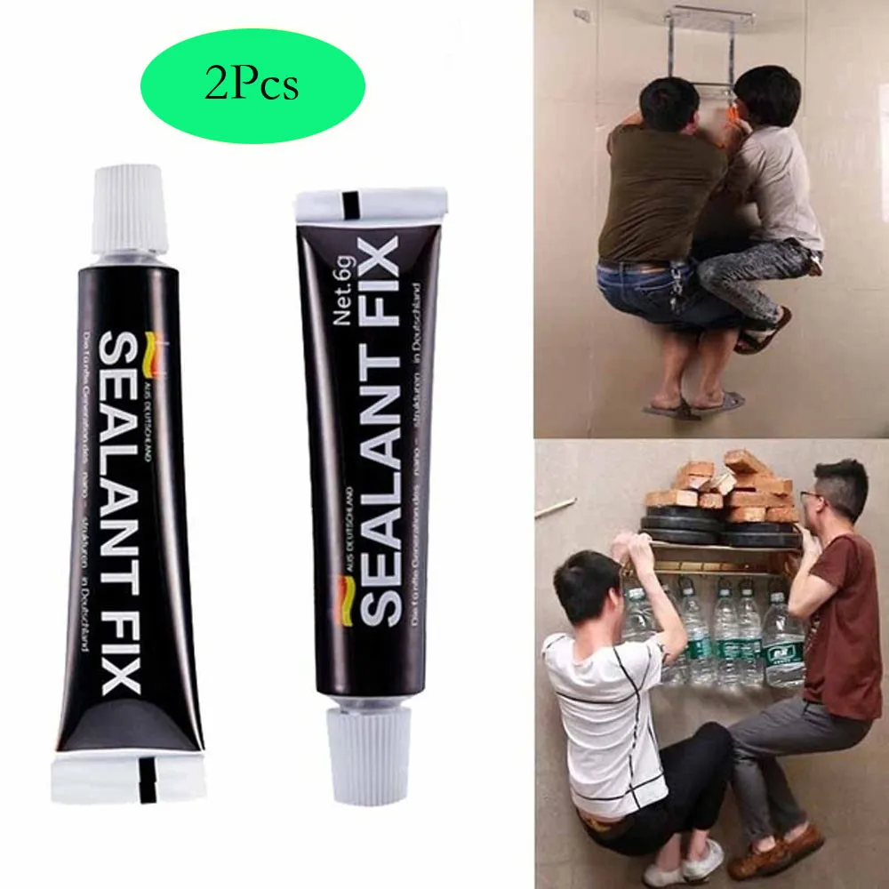 2pcs Glass Glue Polymer Metal Adhesive Sealant Fix Waterproof Quick Drying Glue Strong Sticky Glue Silane Polymer Metal Ceramic