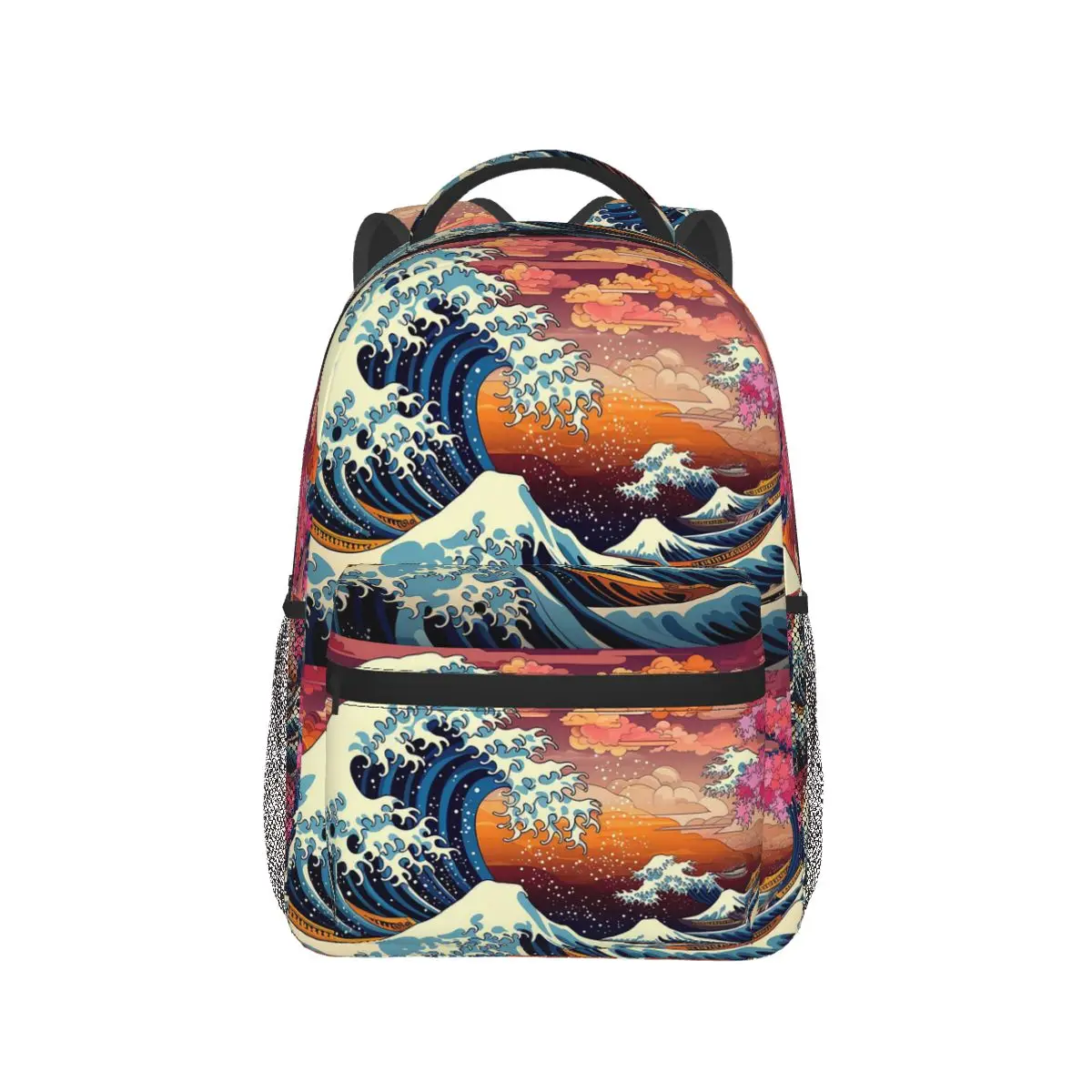 

Under The Wave Off Kanagawa Katsushika Hokusai Backpack Hot Sale Daypack Children BookBag School Bag Shoulder Bags for Men Women