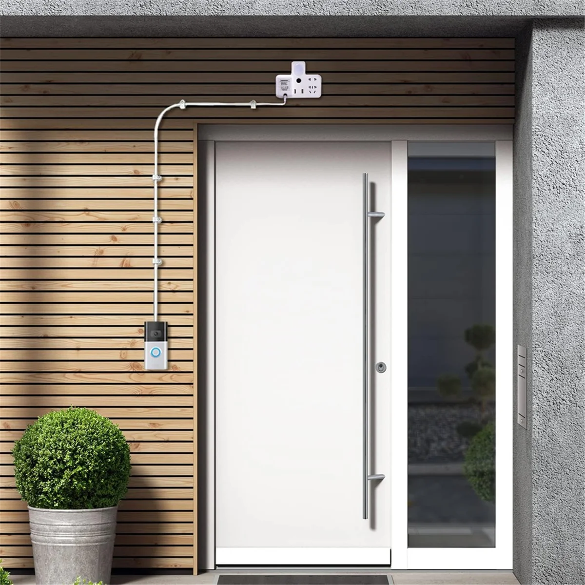 AA98 도어벨 트랜스포머 24V 어댑터 (링 비디오 도어벨용), 16.4피트 길이 C형 전선 전원 공급 장치, 대부분의 비디오 도어벨 (미국용)