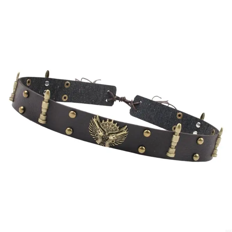 Ethnic Hat Belts for Enhancing Western Cowboy Hats Metal Studs Replacement Travel Accessory 