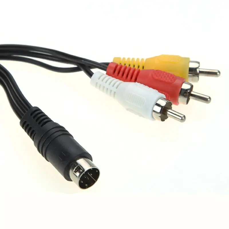 Kabel audio-wideo AV 3RCA 1,8 m 9-pinowy do SEGA Genesis 2 i 3, wysokiej jakości kabel AV z 9-pinowym złączem, adapter do gier, przewód. — zdjęcie produktu 4