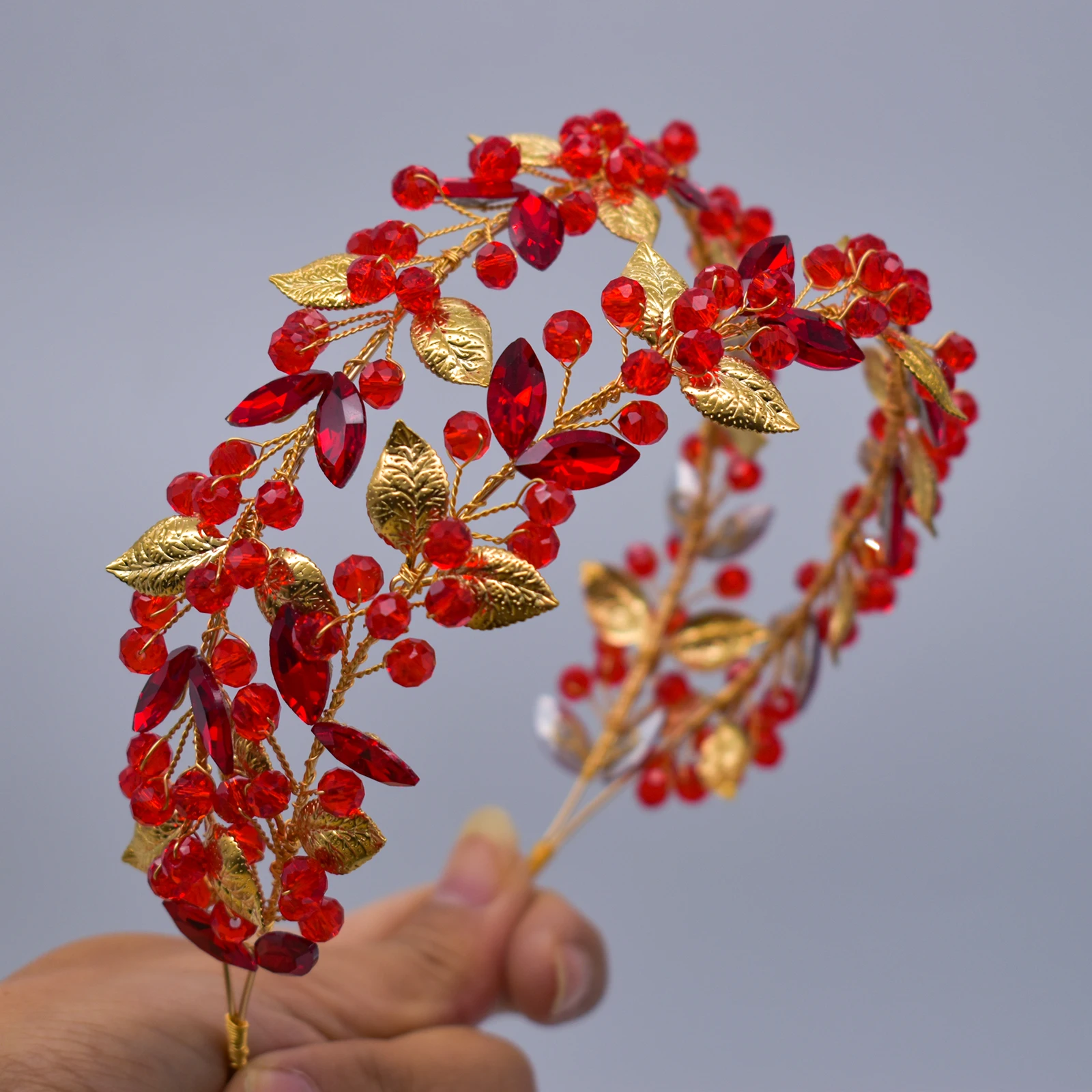 Dz104 Mode Kristall Braut Diademe charmante rot grün blau Braut Stirnband Hochzeit Festzug Haarschmuck Kopf bedeckung für Frauen