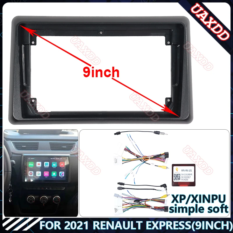 FOR 2021 RENAULT EXPRESS Dacia 9INCH Car Radio Android GPS Stereo audio screen multimedia video player navigation cables Harness