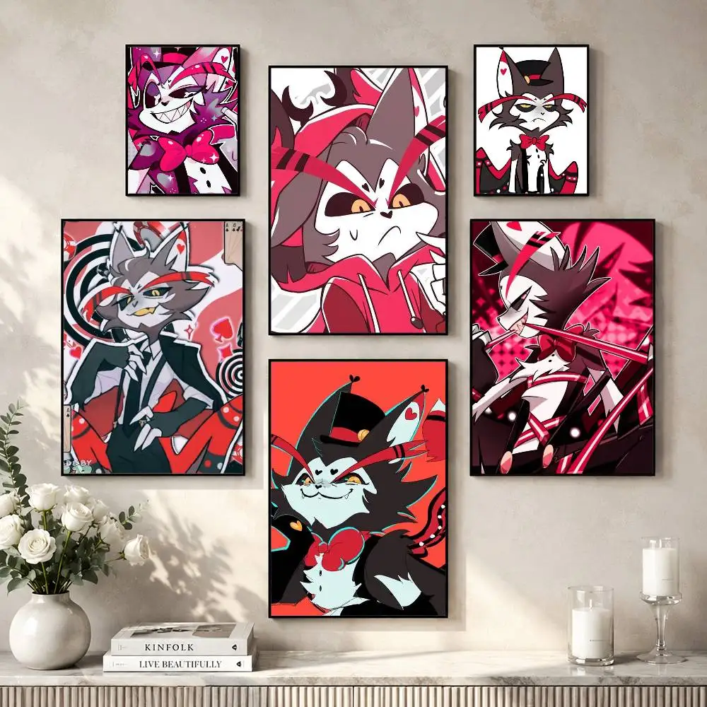 Husk Hazbin Hotel Graphic Poster Versatile HD Waterproof Wall Art Self-Adhesive Decor for Any Space Ideal Gift