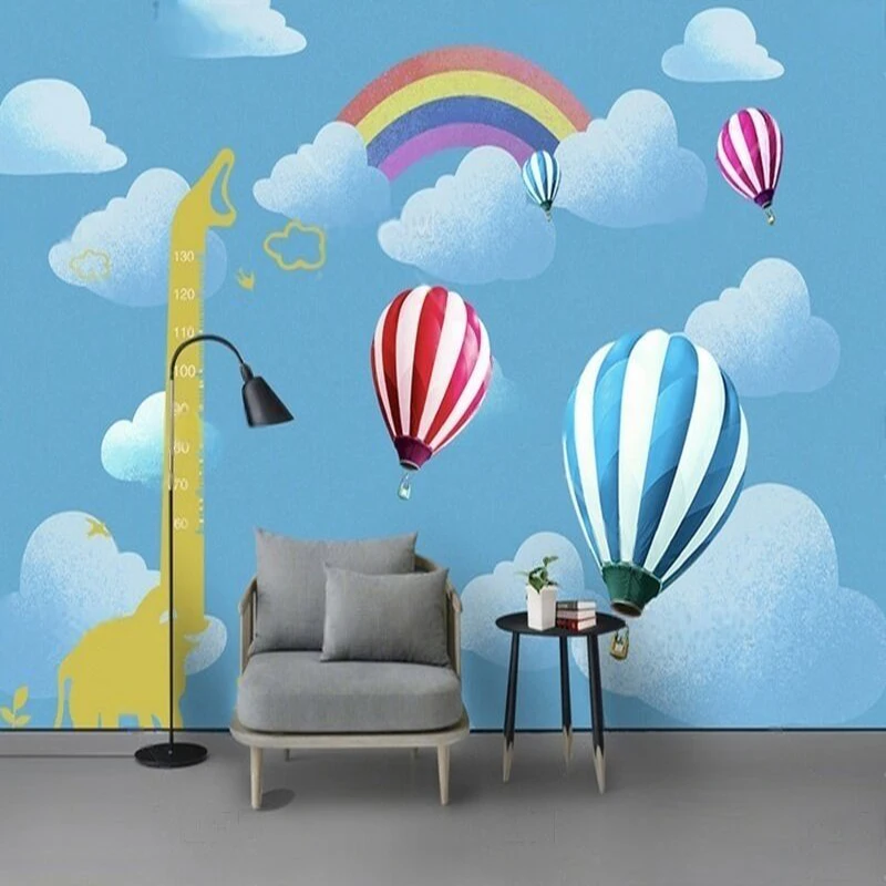 

New modern hot air balloon height size TV home decoration bedroom background wall