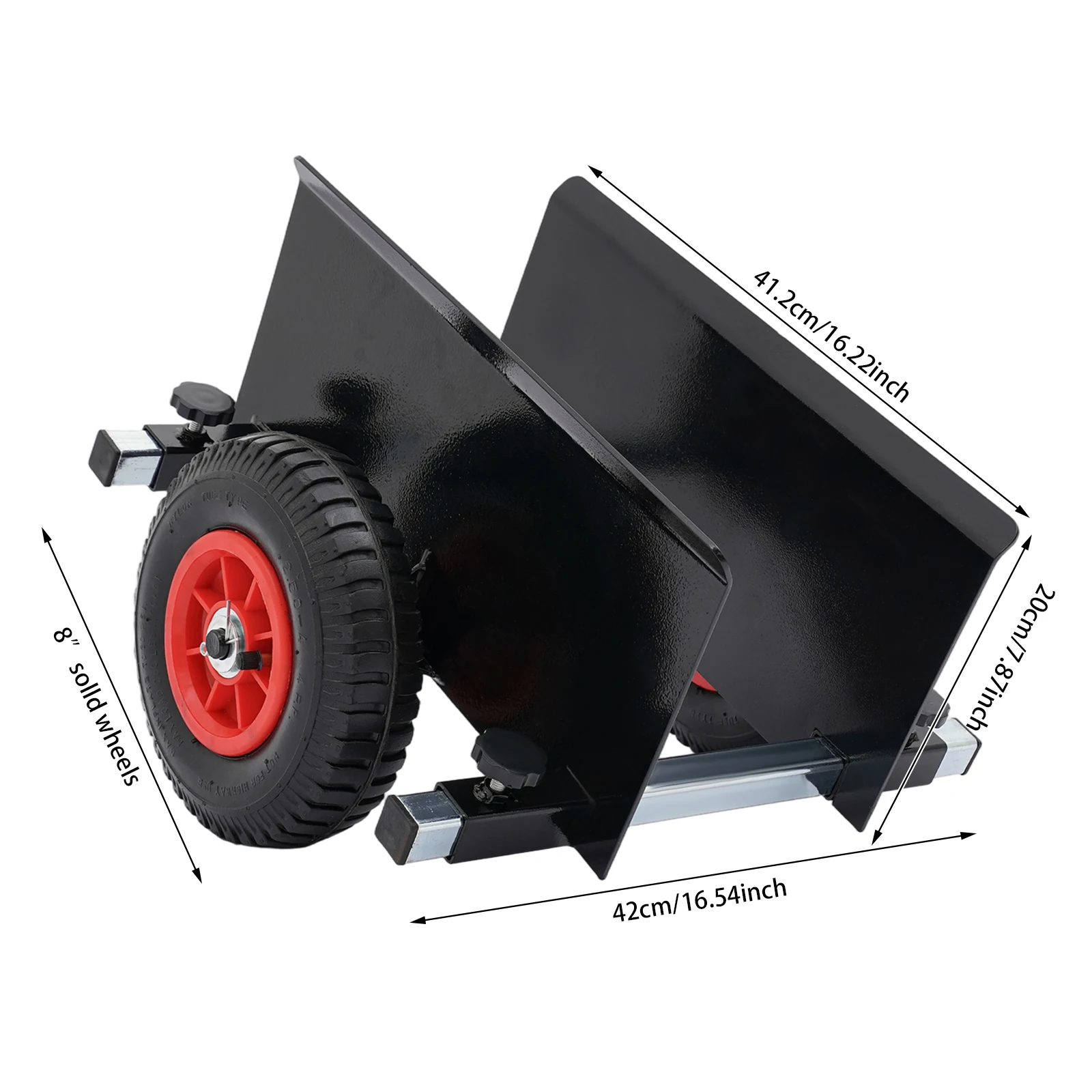 

Heavy Duty Panel Dolly, Adjustable Black Panel Dolly, Panel Dolly with 8" Pneumatic Wheels for Moving Wall Panels, Plywood