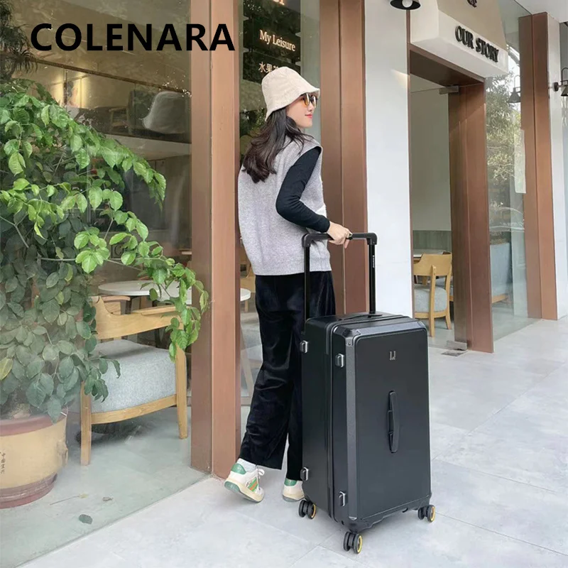 COLENARA ABS+PC Suitcase Women's Password Box Men's Large Capacity Trolley Case 26