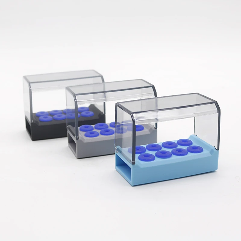 

Autoclavable Dental FG RA Burs Holder Block Sterilizer Stand 8 Holes Disinfection Station Plastic Box with Silicon