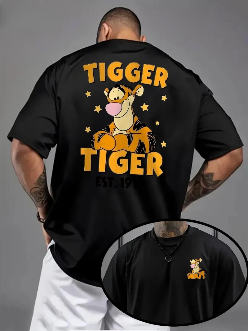 تي شيرت ديزني تيجو ريترو - تصميم ريترو 1928 للجنسين، مع طباعة تيجو على توب رياضي كاجوال مريح من القطن الخالص