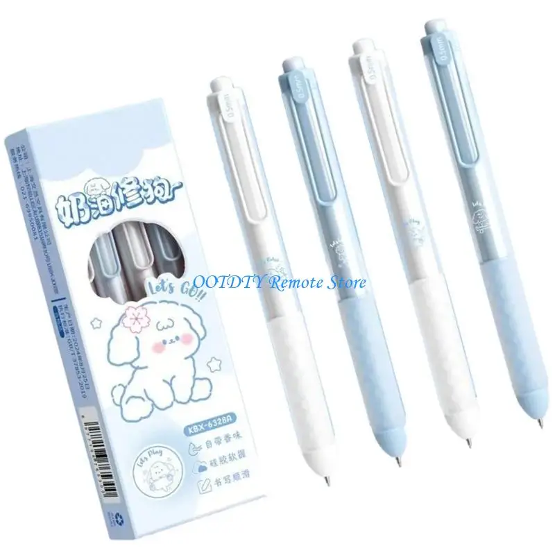 4 قطعة قلم جل قابل للسحب سريع الجفاف 0.5 مللي متر أداة الكتابة المكتبية للطلاب الكبار كتابة المجلات اللوازم المكتبية #4