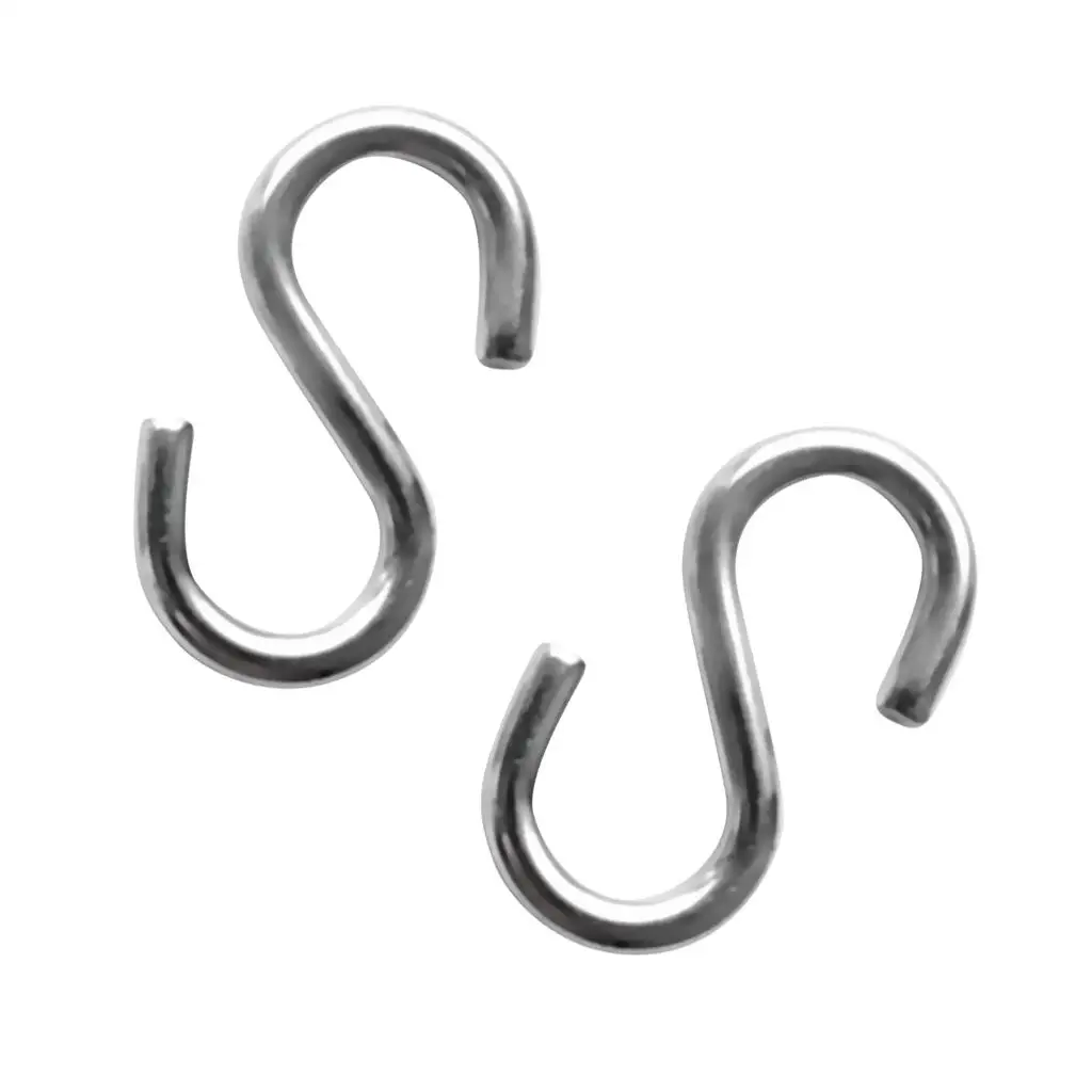 Wall Hanging Hooks Stainless Steel S Hook 316 Marine Small Heavy Duty Metal Hooks for Clothes Towels Garage