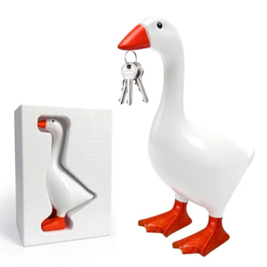 Magnetic Goose Key Holder Cute Desktop Figurine