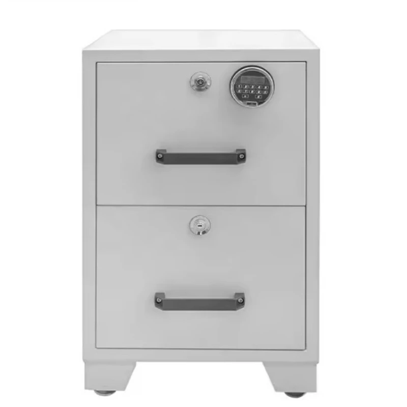 

Steel fireproof chest safe fire-resistant metal file with drawer bedside electronic password insurance