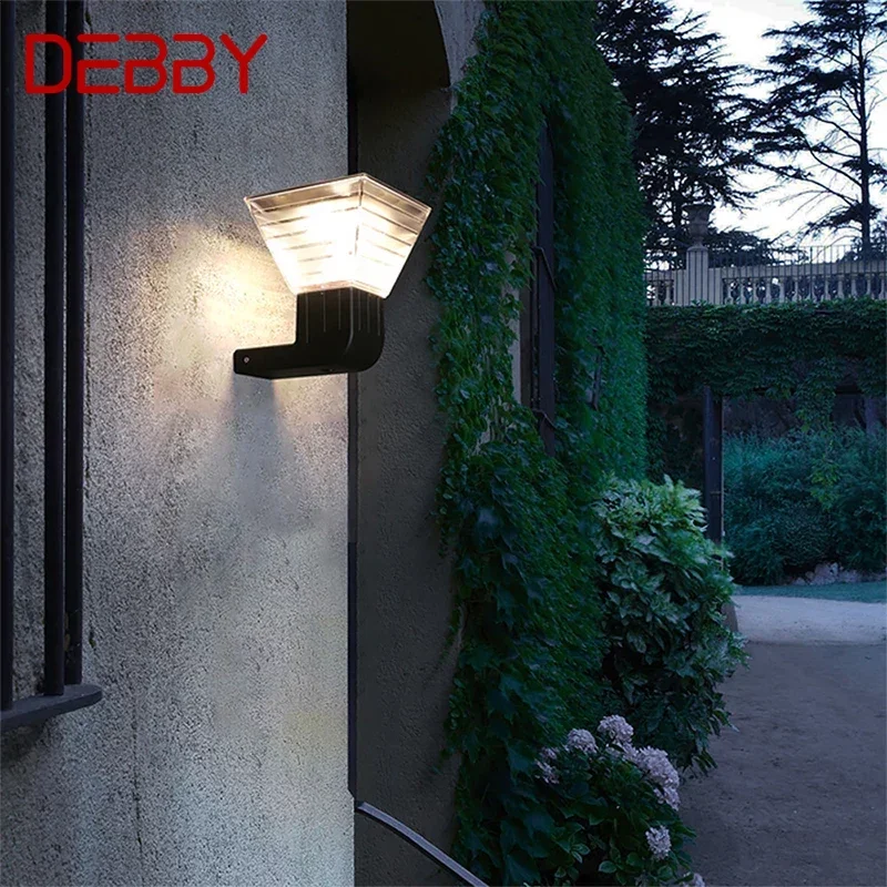 

DEBBY Contemporary Solar Outdoor Wall Lamps Simplicity Waterproof Creative Balcony Hallway Courtyard Villa Gate Hotel