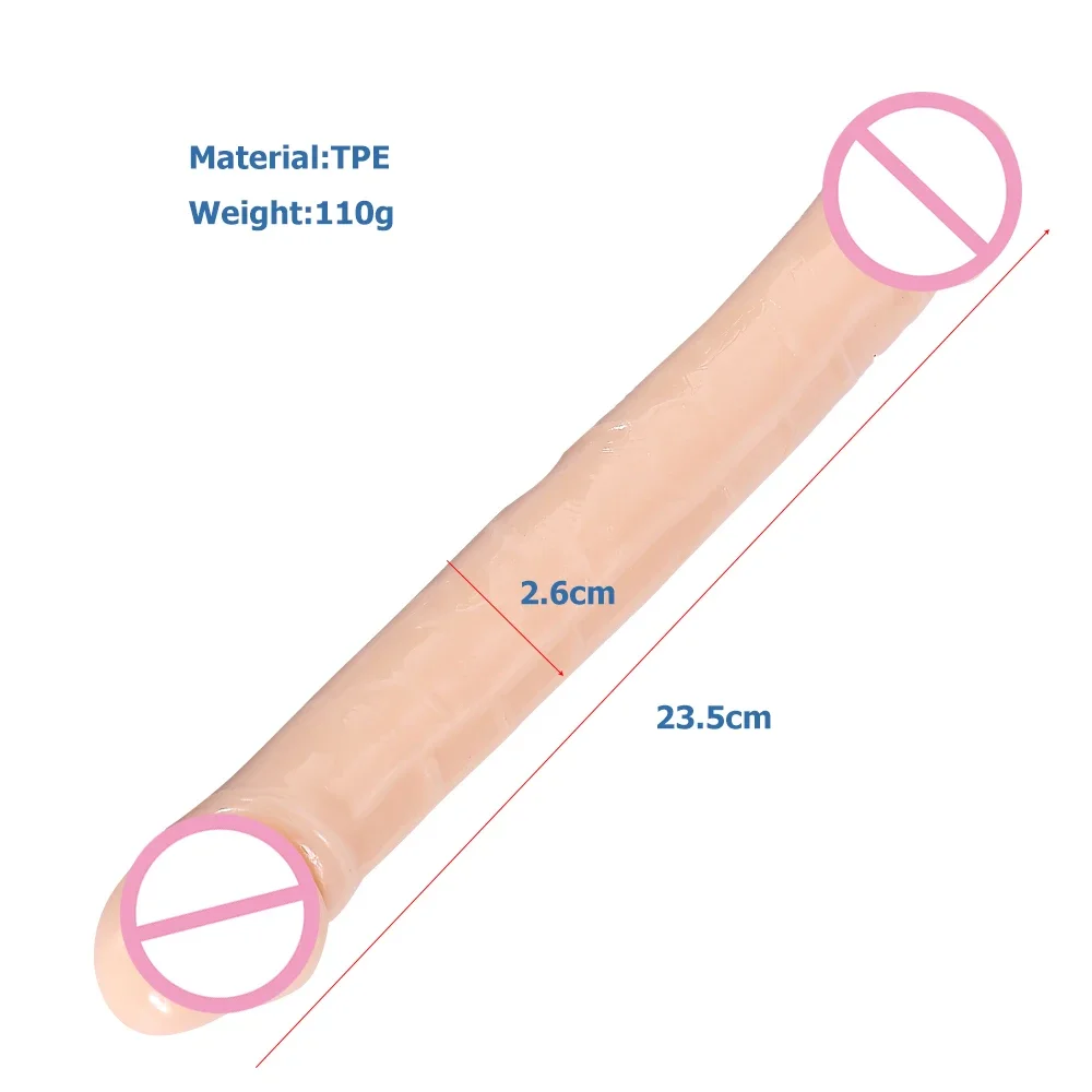 Mini Crystal Double Dildo Realistic Penis Female Masturbator Sex Toys Women Lesbian Soft TPE Anal Dildo Plug Intimate Goods