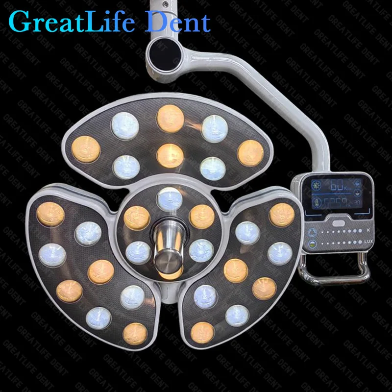 GreatLife Dent 30 LED 32 وات LED قائم على الأرض بدون ظل تشغيل 360 درجة 100000   لوكس فحص ضوء الأسنان الجراحية ضوء مصباح