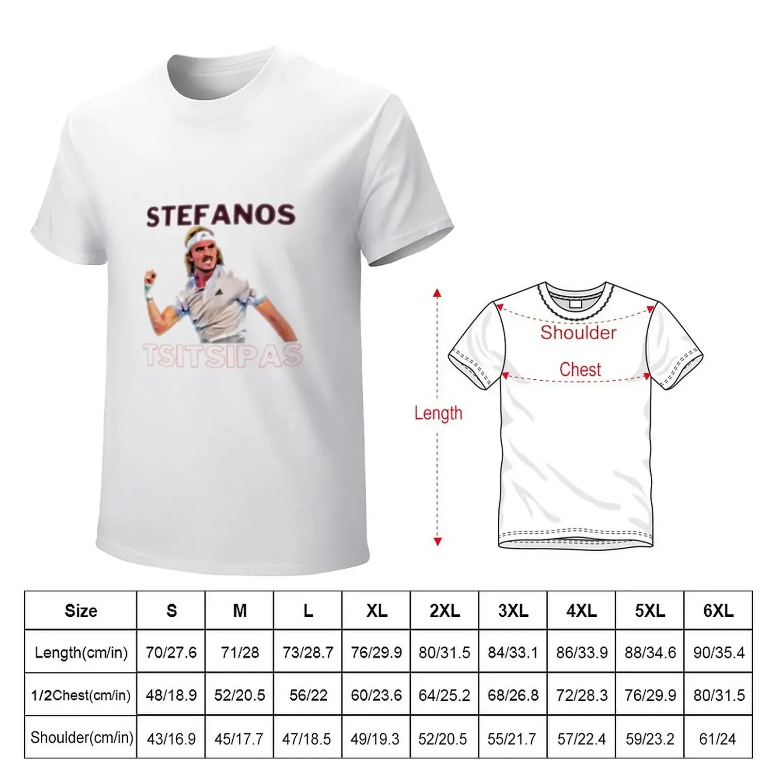 stefanos tsitsipas T-Shirt oversized vintage clothes plus sizes men clothing tops Unisex Summer Short Sleeve