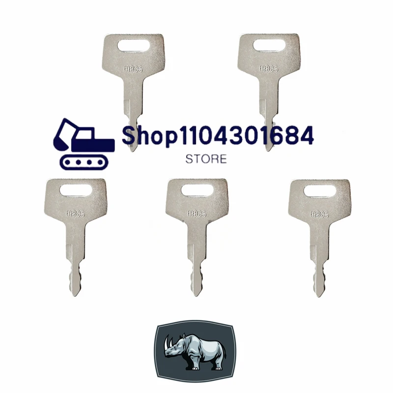 

5 Pcs H806 Equipment Ignition Switch Key for Gehl Hitachi Mustang New Holland Takeuchi Part