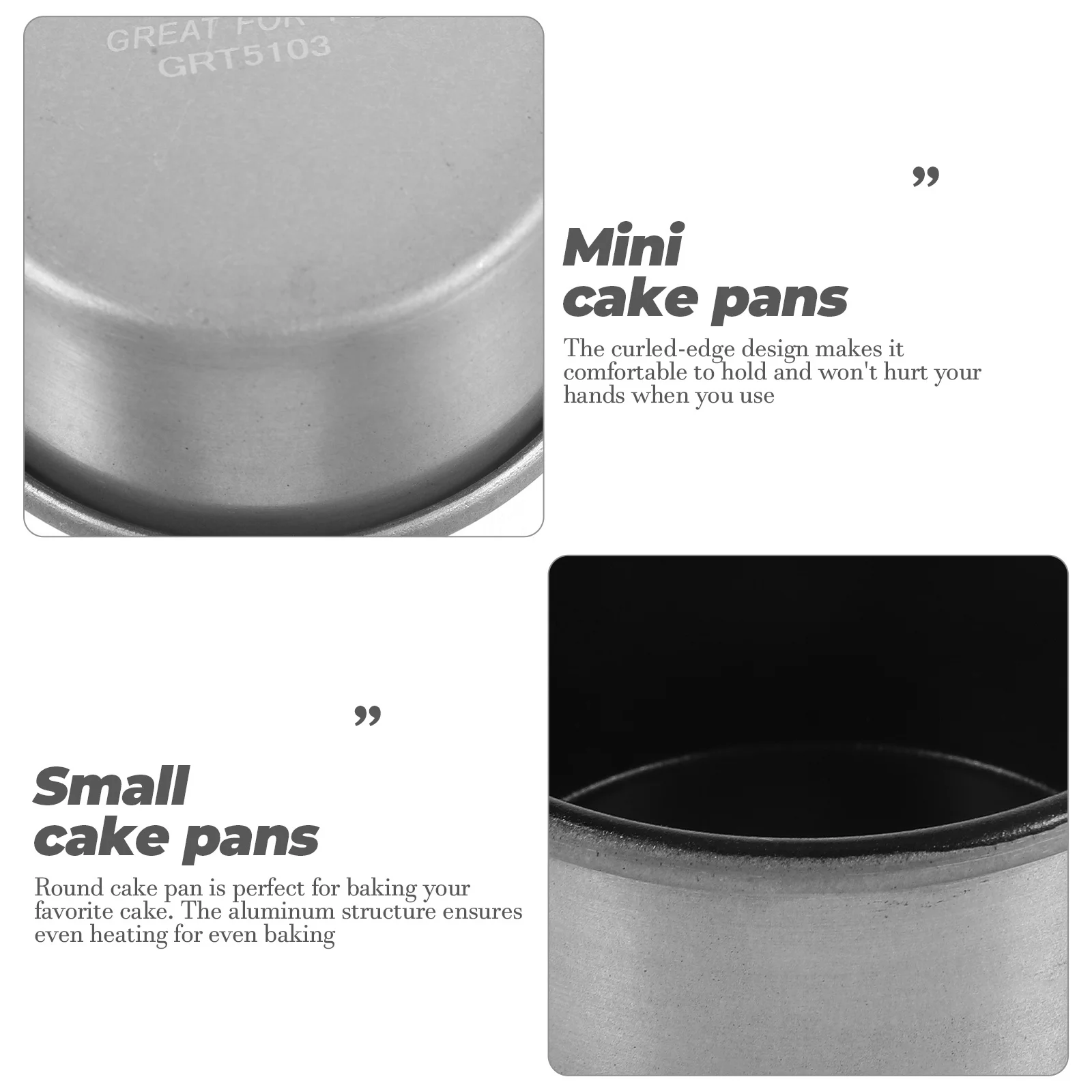 

Nonstick Mini Cheese Cake Pans Aluminum Round Baking Molds Curl Edge Design Metal Tins Round Cake Pan Pudding Mold