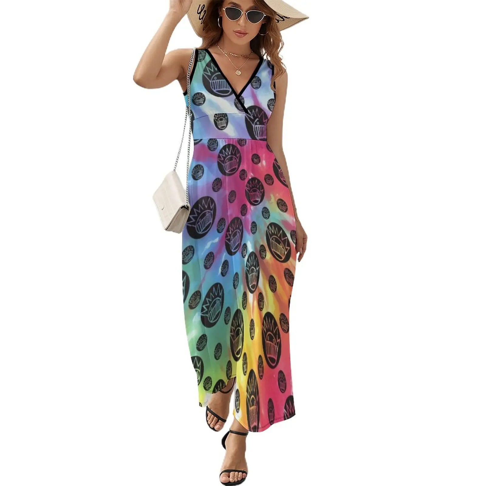 

tie dye boognish Sleeveless Dress Beachwear cute dress prom dress