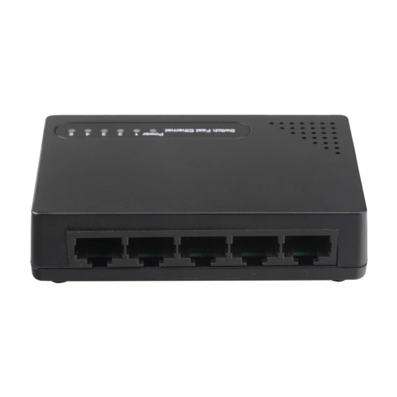 5-Port 10/100Mbps Fast Ethernet Switcher RJ45 Ethernet Splitters for Office Networking Desktop Networking Splitters