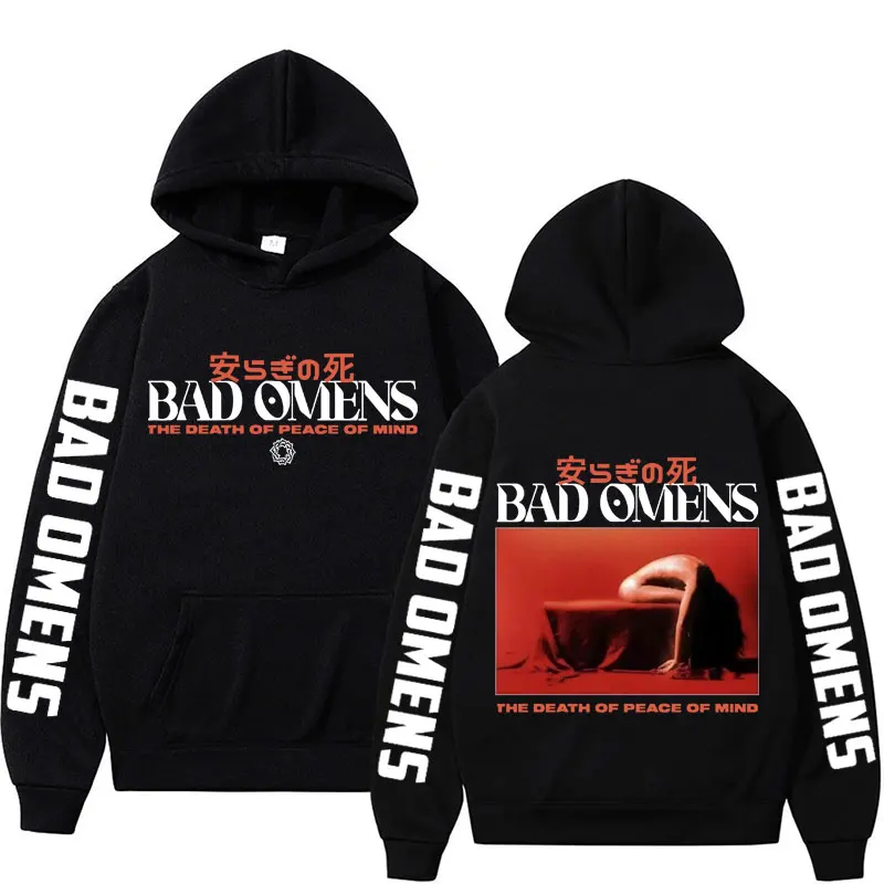 

Bad Omens Band THE DEATH OF PEACE OF MIND Music Album Graphics Hoodie Men's Women Clothing Harajuku Rock Punk Hoodie Sweatshirts