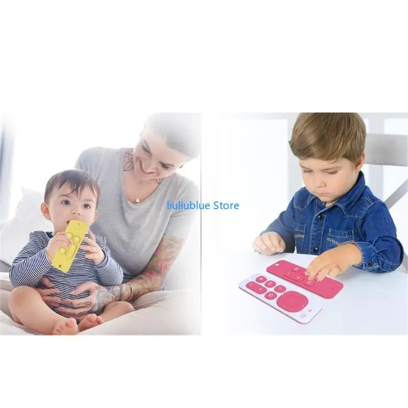 

Remote Control Teething Toy Silicone Soft-Textured Teether Baby Chew Toy 62CF