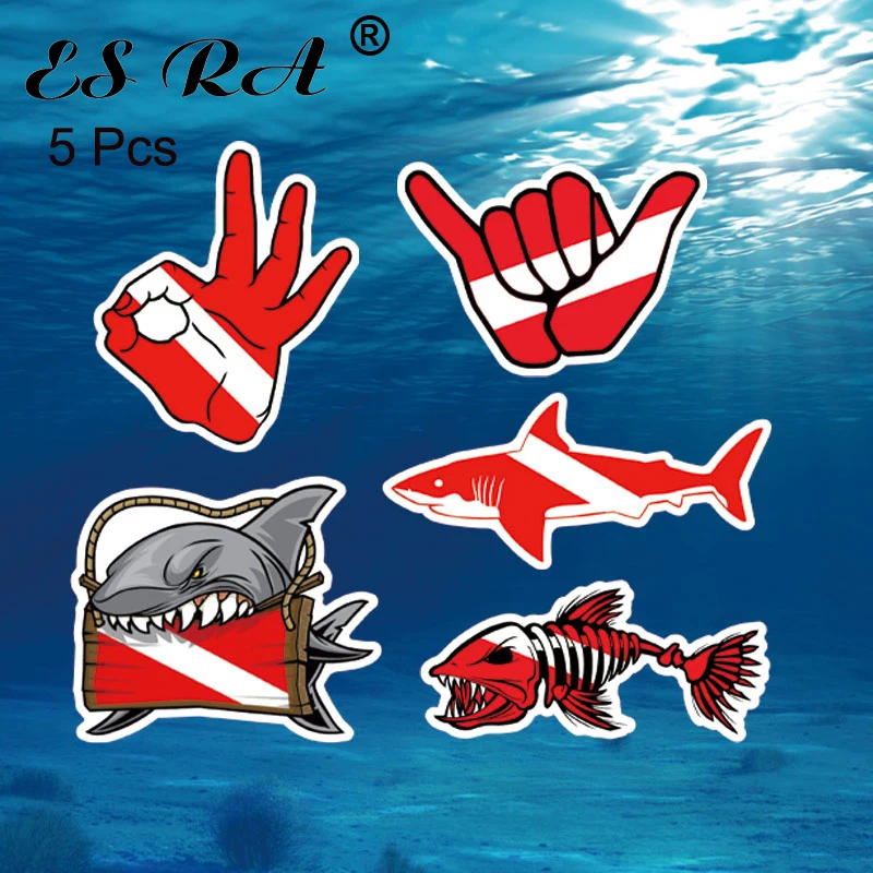 5 Pcs/Set Motor Decals Car Stickers Outdoors Dive Surfing Waterproof Stickers for Tablet Computer Trunk Helmet Decoration