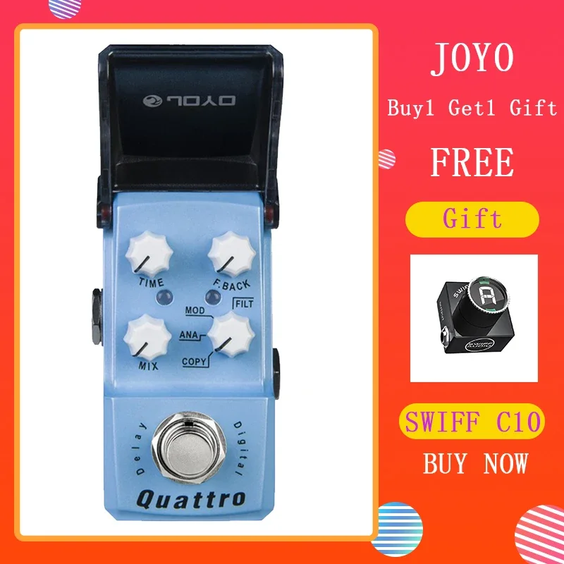 

JOYO JF-318 Quattro Digital Delay Guitar Pedal Processor Copy Analog Modulation Filtered 4 Modes Effect Guitar Parts & Accessory