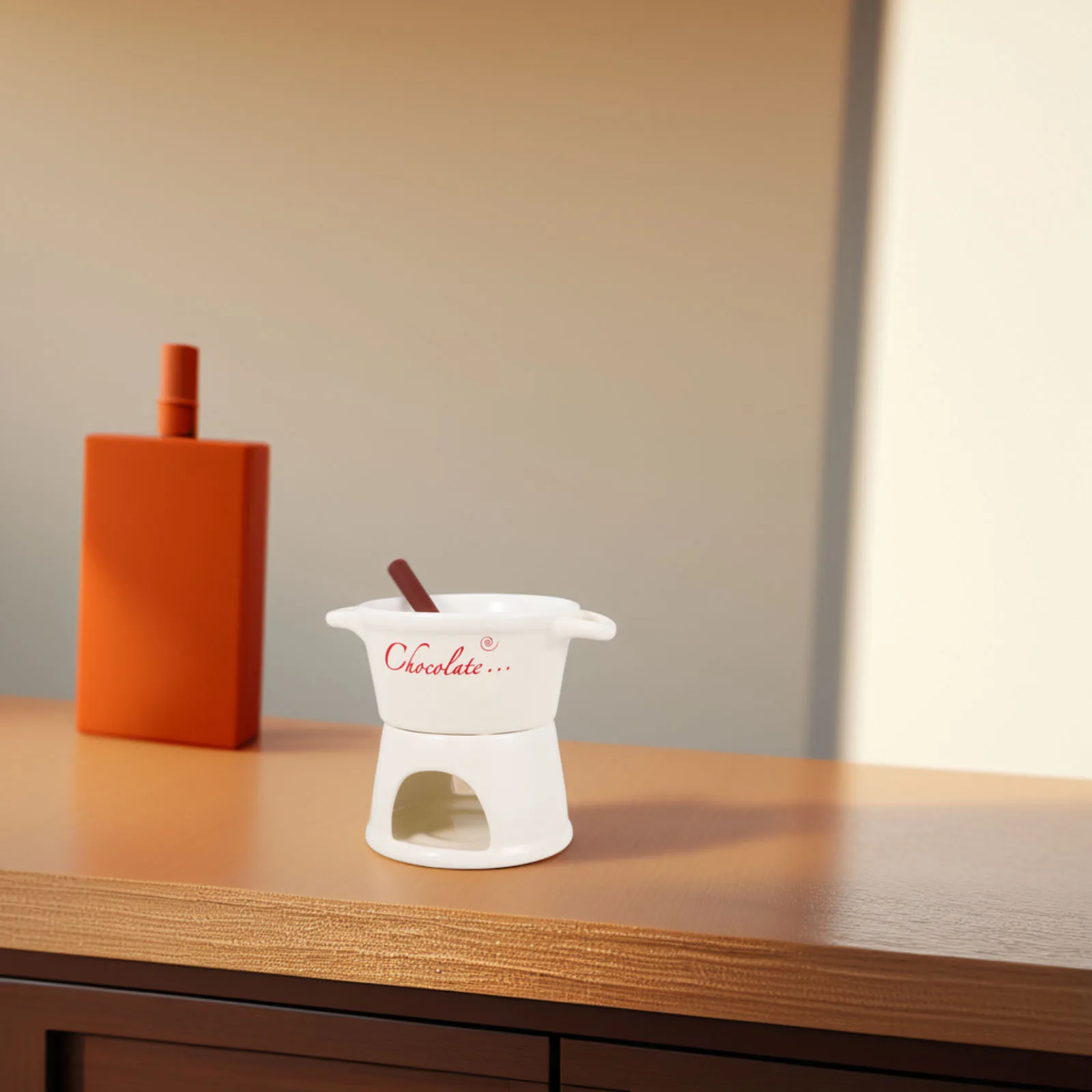 

Ceramic Chocolate Melting Pot Fondue Set Hot Pot Bowl for Cheese Butter Caramel Tapas Chocolate Tempering Machine