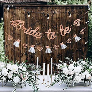 1 set Rose Gold Glitter Pengantin untuk Menjadi Spanduk Pernikahan Pertunangan Bridal Shower Bunting Garland Dekorasi Pesta Lajang Perlengkapan Pesta Ayam 12 penjualan terbaik yang baru saja dilakukan - №