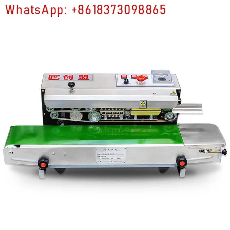 SF-150 Automatic Continuous Sealing Machine Commercial Stainless Steel Bag Sealing Machine