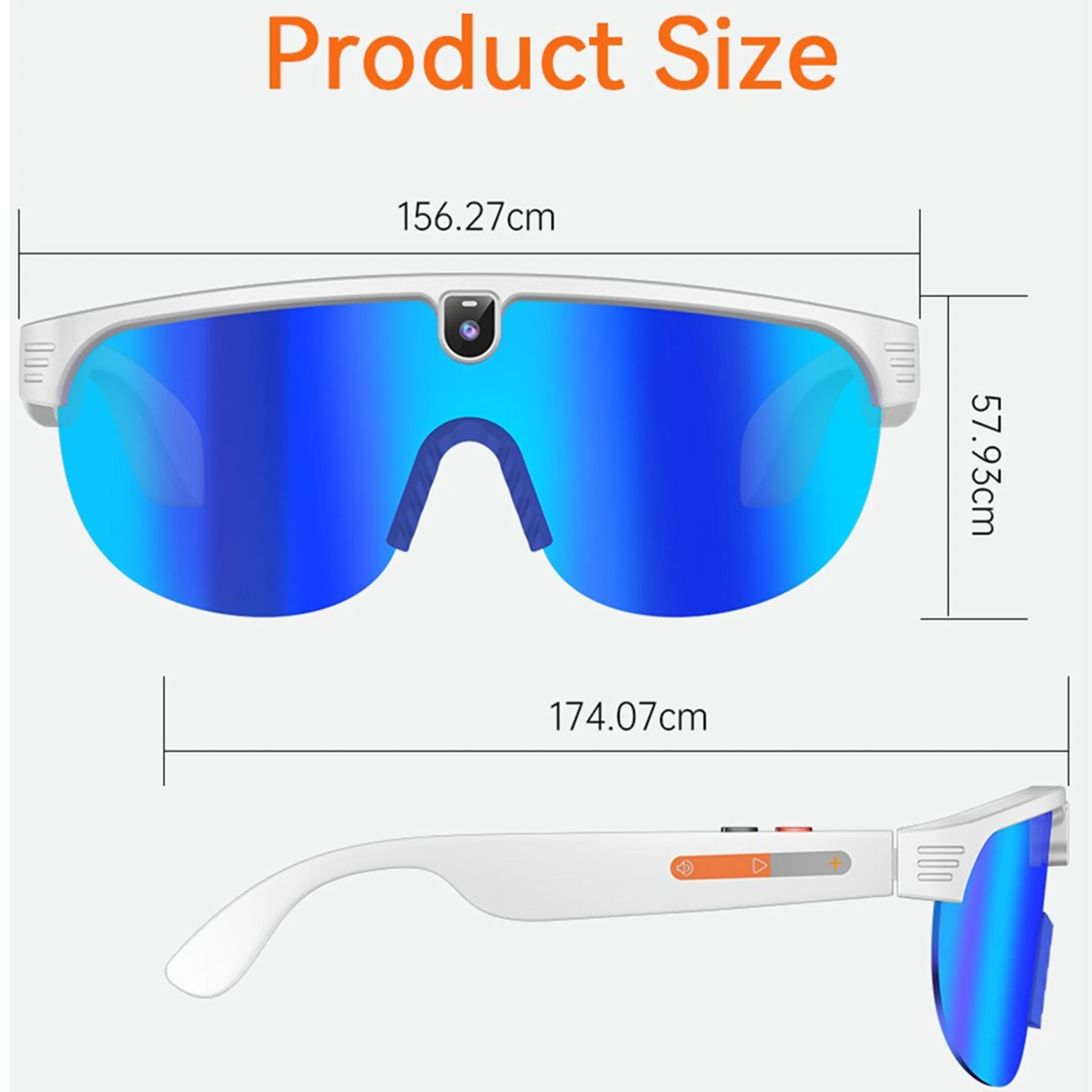 Smart Glasses AI Sports Voice Photography Video Recording Camera Night Vision Mobile Bluetooth Call Music Sunglasses Translator