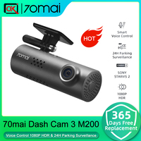 70mai Dash Cam 1S upgrade Car DVR 70mai M200 Voice Control 130° Time Laps Recording Car Recorder 24H Parking Monitoring
