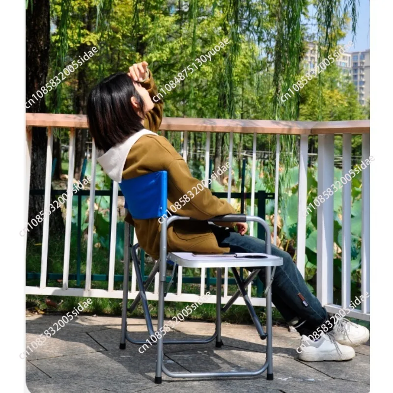 Portable Storage Stall Folding Chair Casual Sketching Outdoor Camping With Table Board For Field Art Creation Outdoor Rest