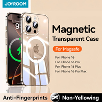 Joyroom Magnetic Phone Case For iPhone 16 15 Pro Max Wireless Charging Transparent Phone Case Anti-Yellow Cover For iPhone 16 15