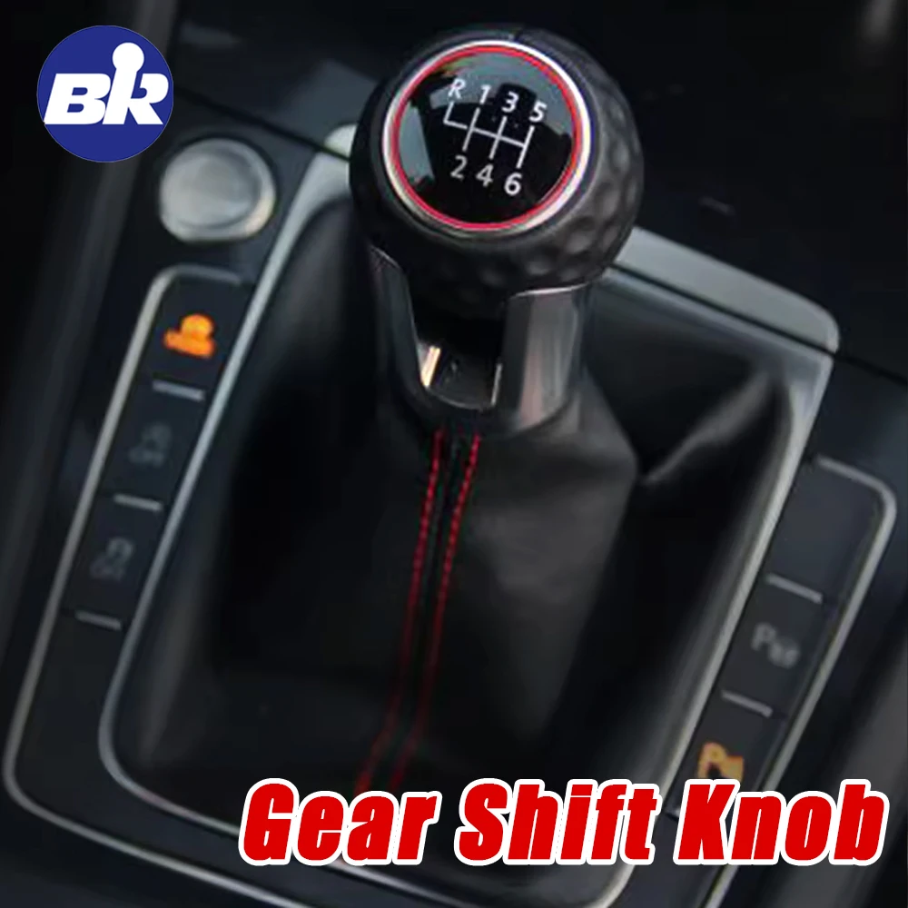 New Product 5/6 Speed Manual Gear Shift Knob Lever HandBall Leather Boot Gaiter Cover For VW Golf 7 MK7 VII GTI GTD 2013-2018