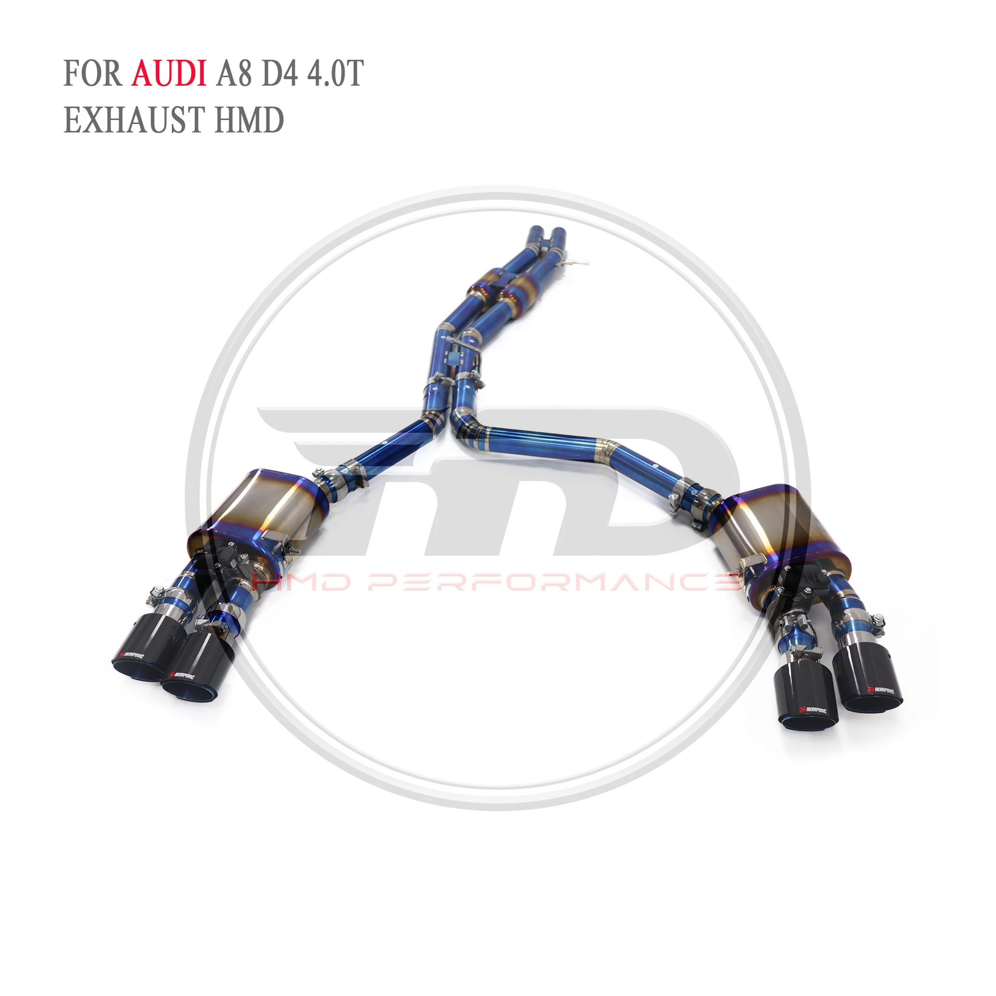 

HMD Titanium Exhaust System Performance Catback for Audi A8 D4 4.0T Muffler With Valve