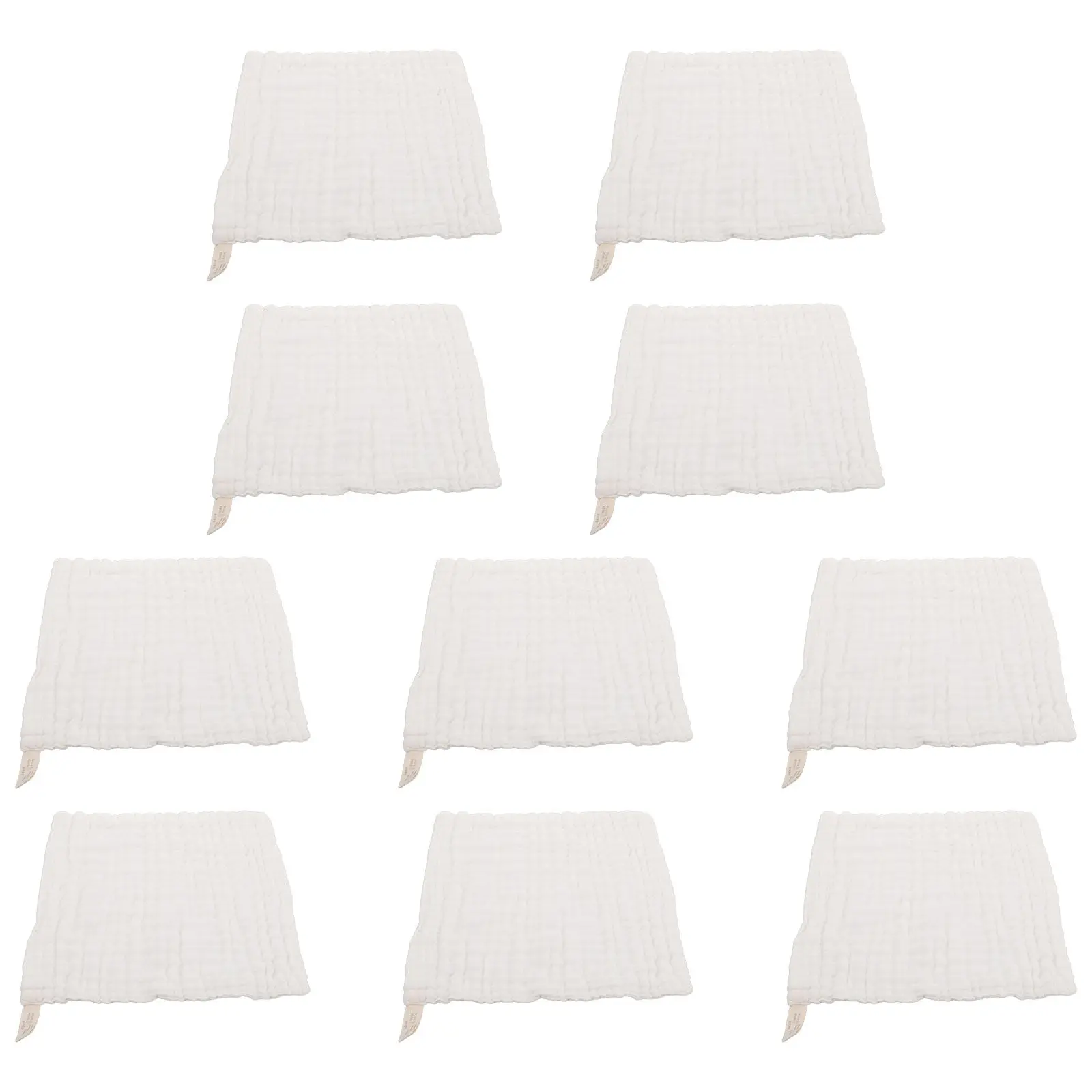 

10Pcs Baby Cotton Washcloths Gauze Soft Newborn Saliva Towels Face Towels Multi Functional Infant Wash Clothes Bulk