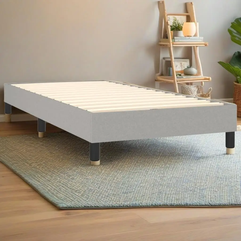 

Light Gray Twin XL Fabric Bed Frame (Mattress Not Included) - US Shipping Only