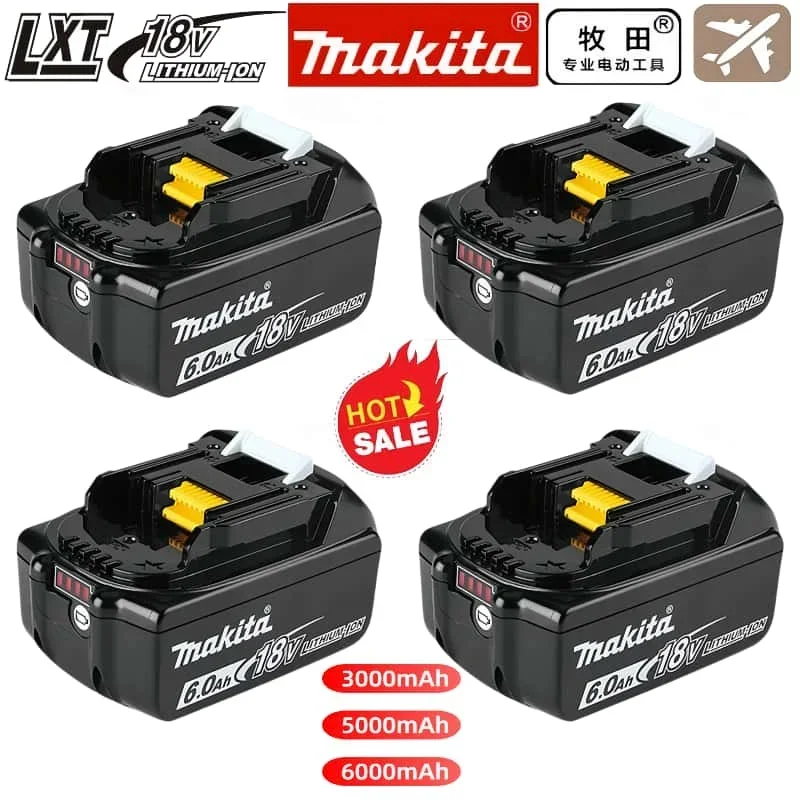 

Original Makita 18650.00 6Ah Rechargeable 18V Battery For Makita BL1830 BL1830B BL1840 BL1840B BL1850 BL1850B Power Tool Battery