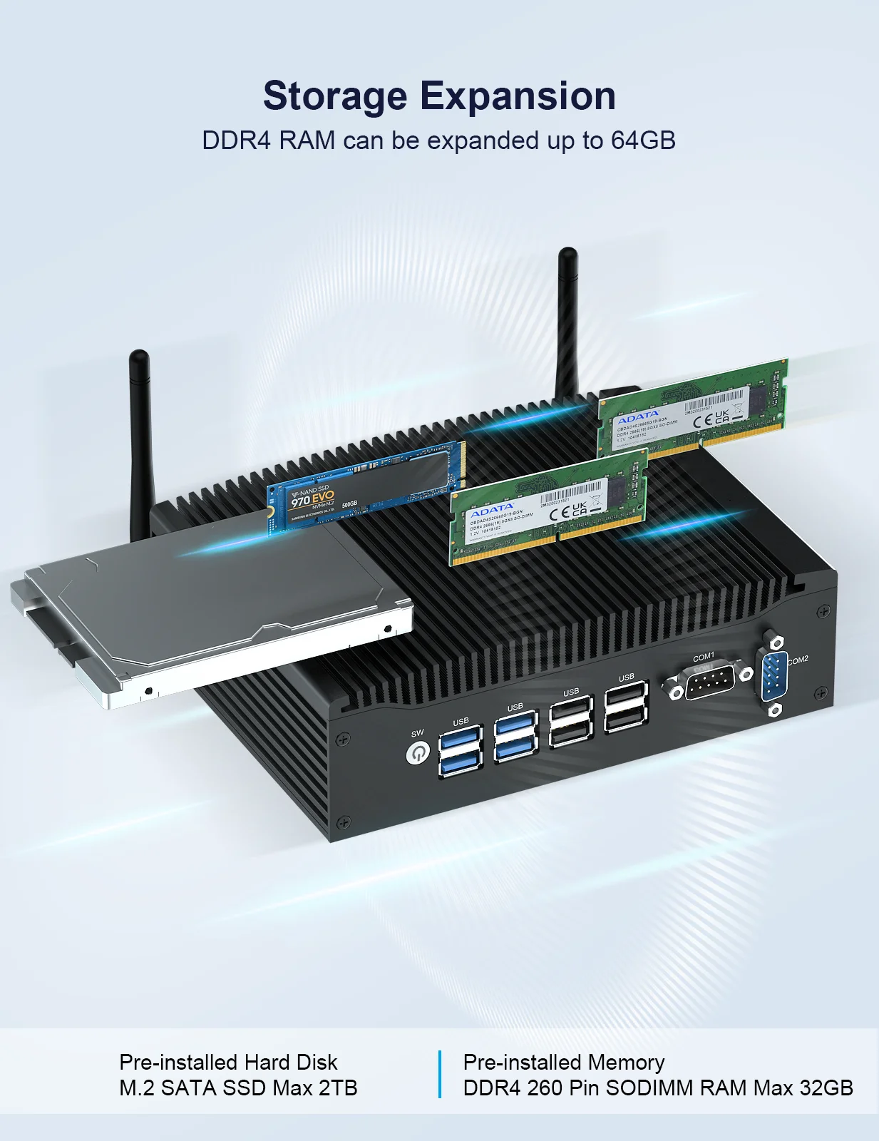 هيستو وعرة كمبيوتر مصغر 8th الجنرال إنتل كور i5 i7 DDR4 8G 4K 2 * HDMI RJ45 Lan RS232 راوتر PfSense بدون مروحة الكمبيوتر الصناعي ITX