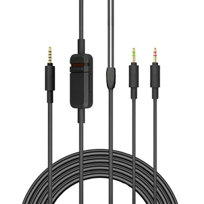 For Byerdanamic MMX300 Second-generation Headphone Cable Audio Cable Computer Version,3.5mm Computer 1 in 2 Wires